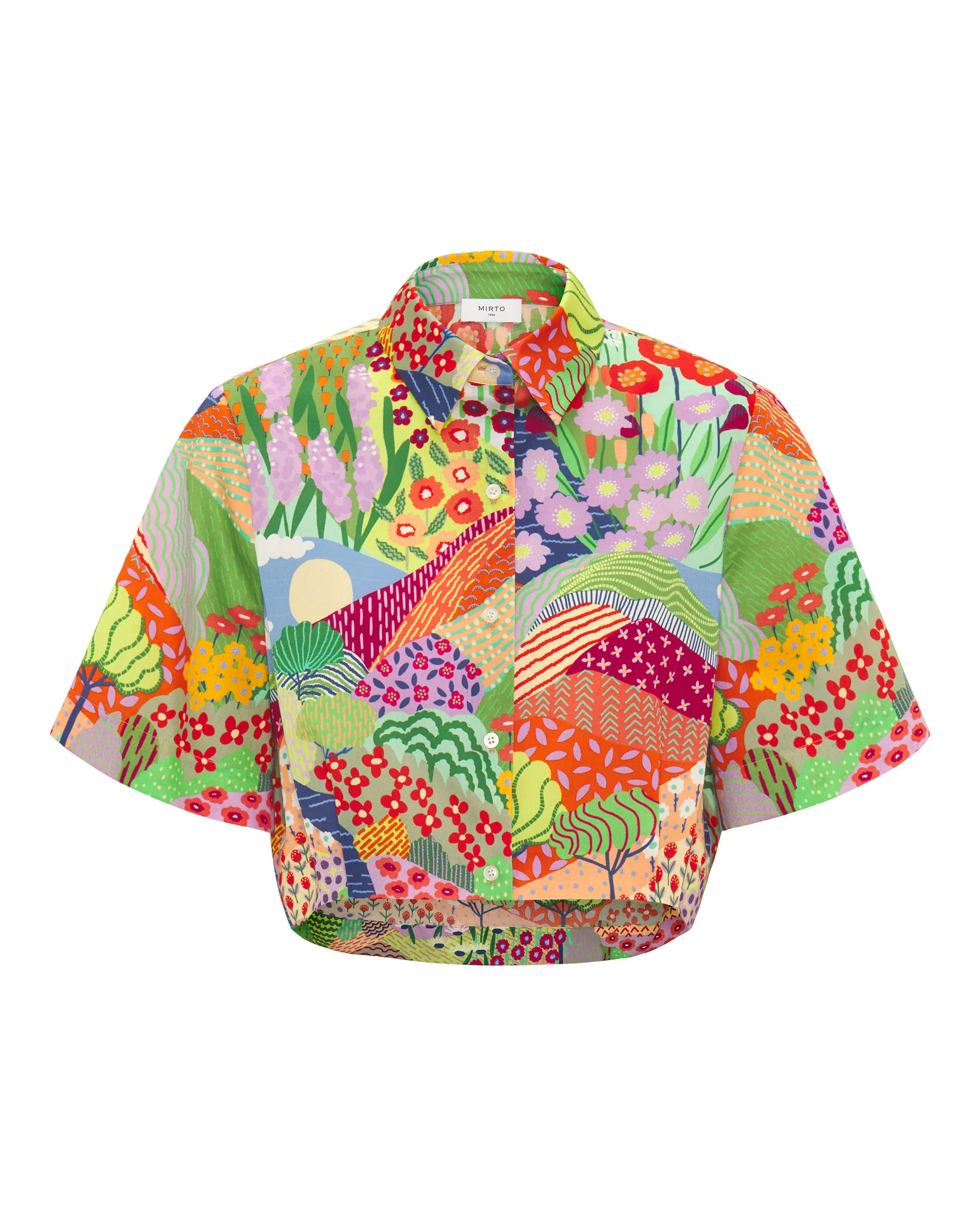 Camisa corta estampado multicolor de algodón - Image 5