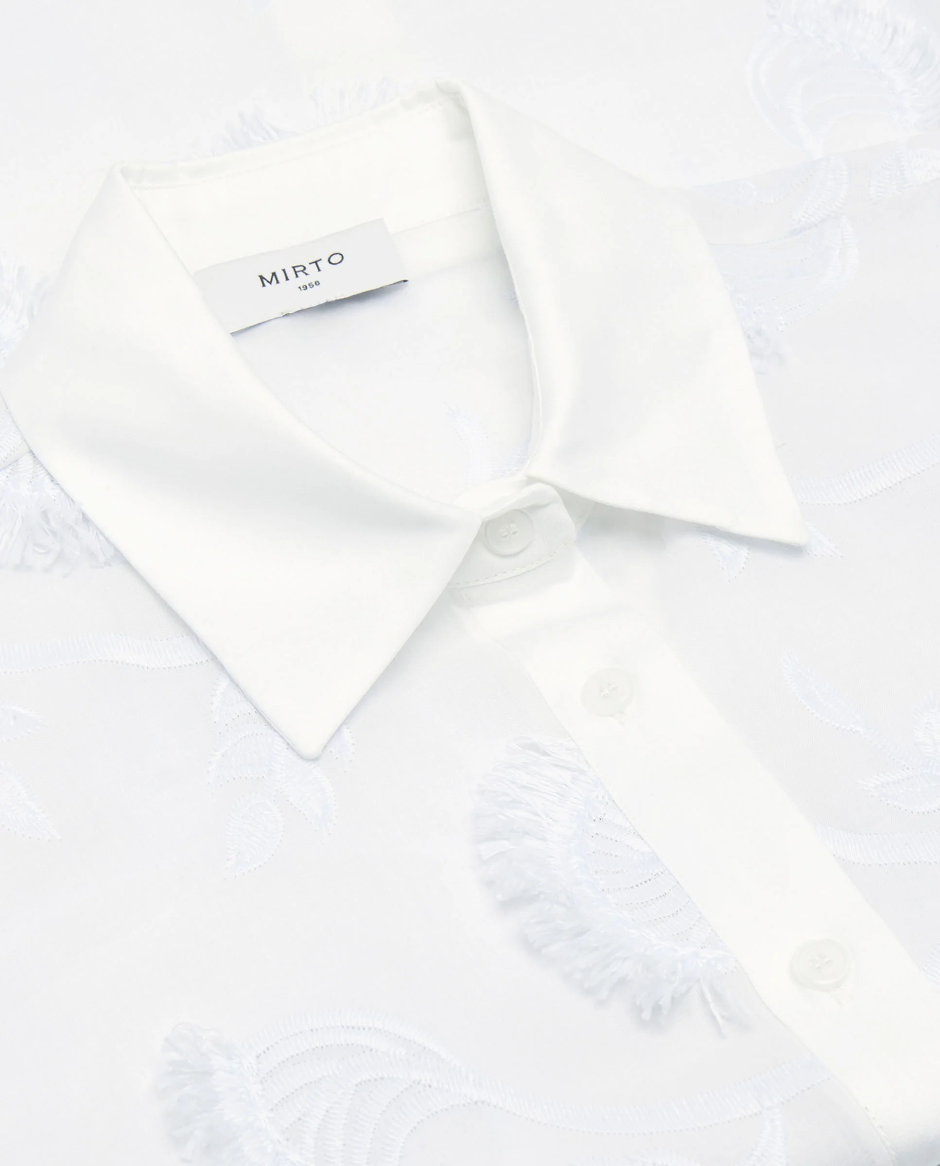 Camisa de bordado floral fil coupé - Image 5