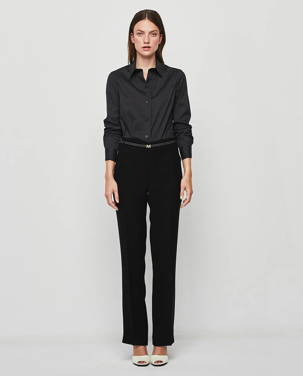 Camisa negra de algodón - Image 3