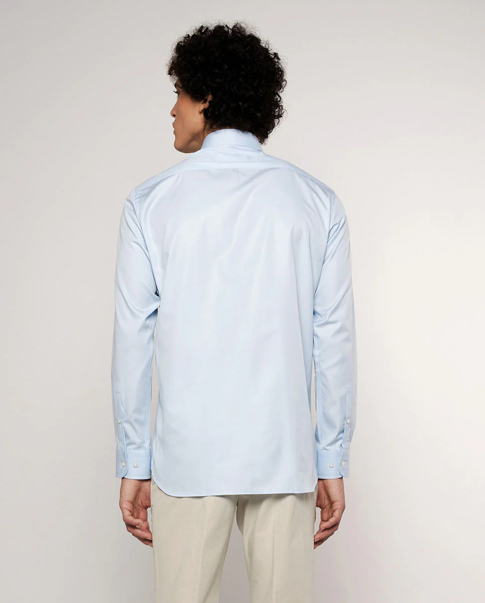 Camisa vestir popelín azul - Image 3