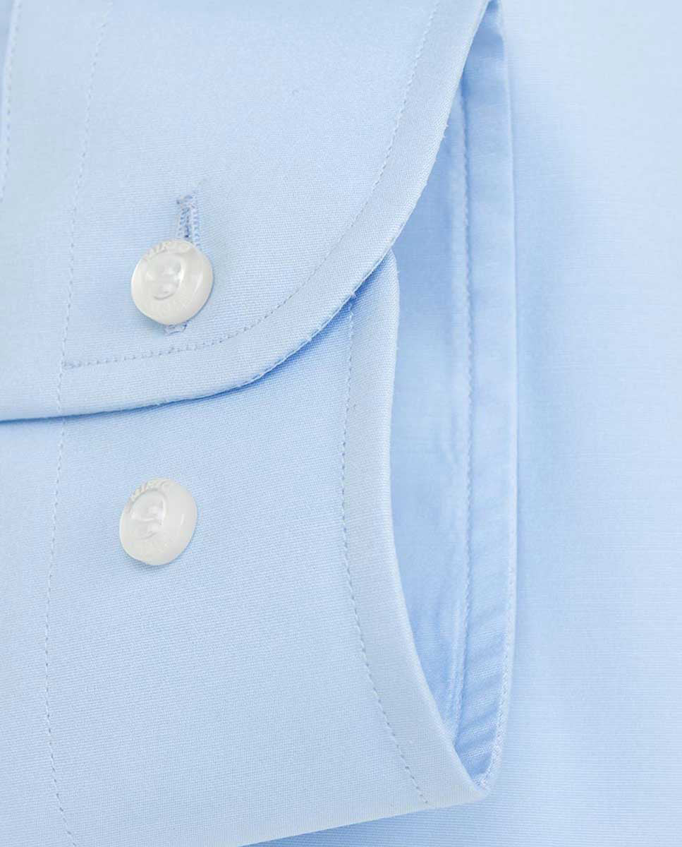 Camisa vestir popelín azul - Image 6