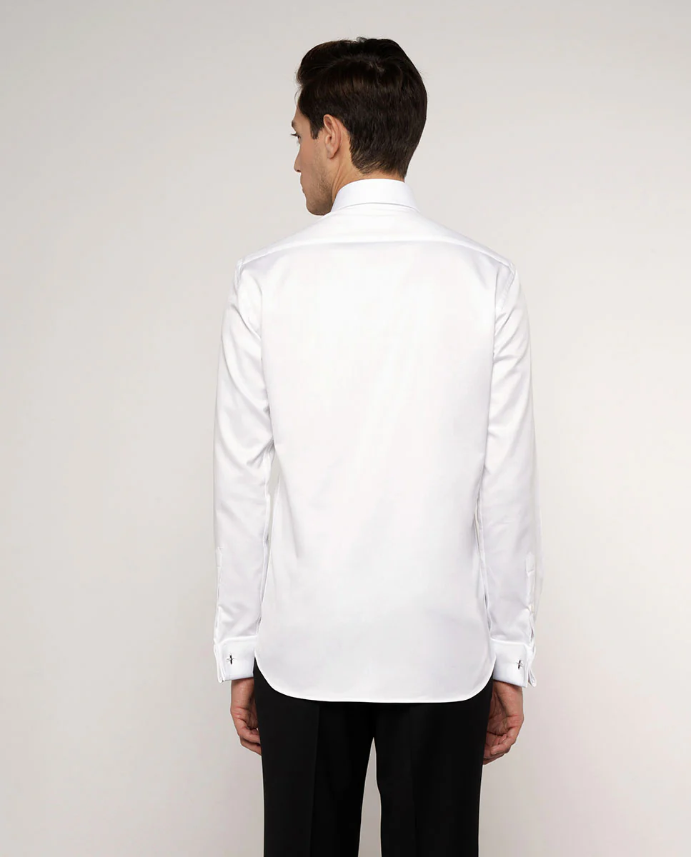 Camisa vestir puño doble blanco - Image 3