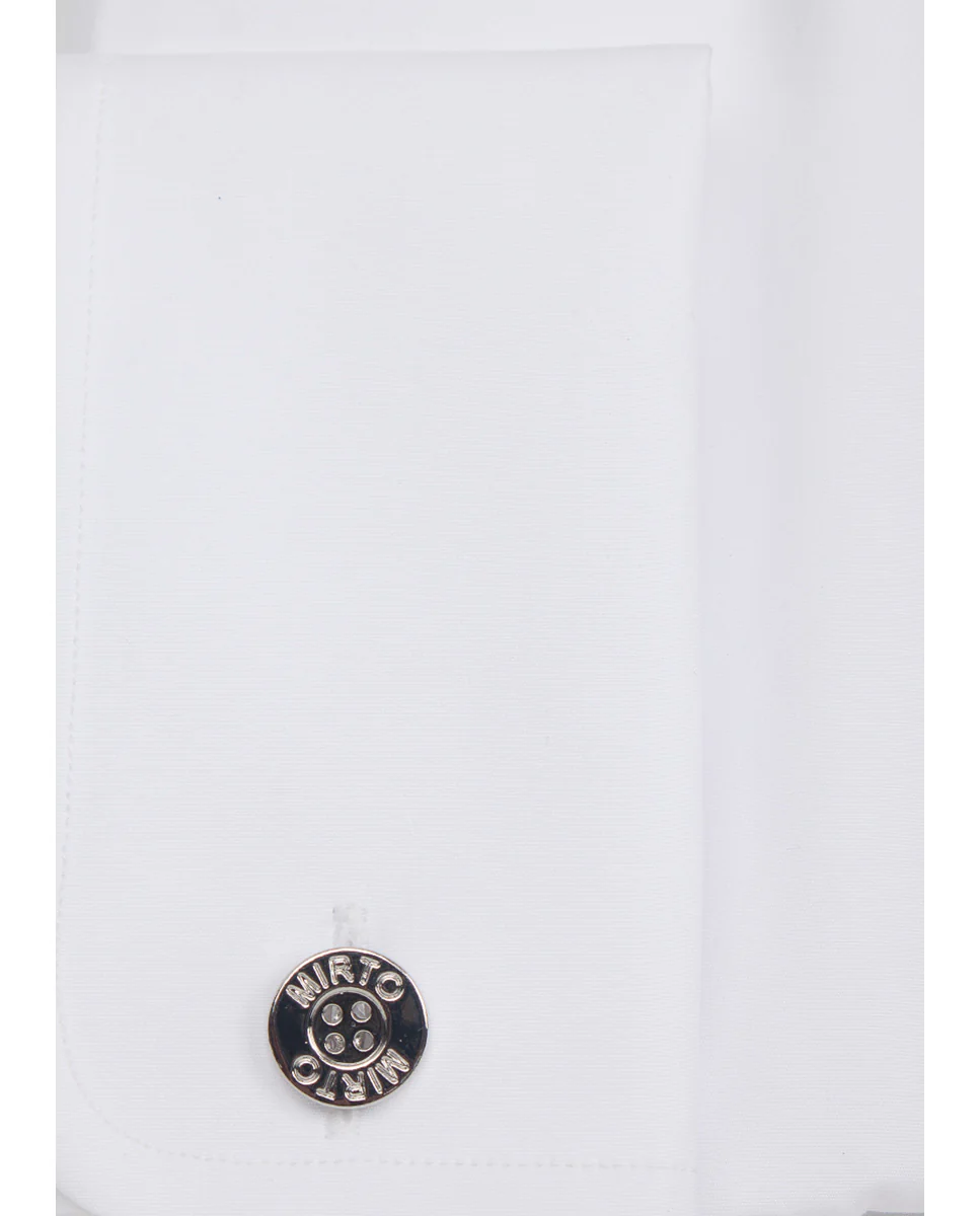 Camisa vestir puño doble popelín blanco - Image 6