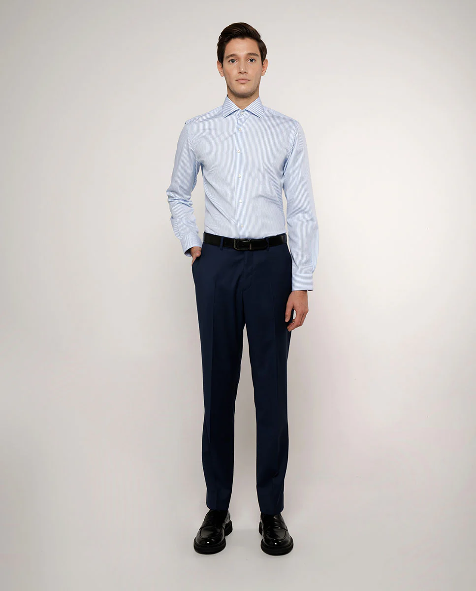 Camisa vestir rayas azul - Image 4