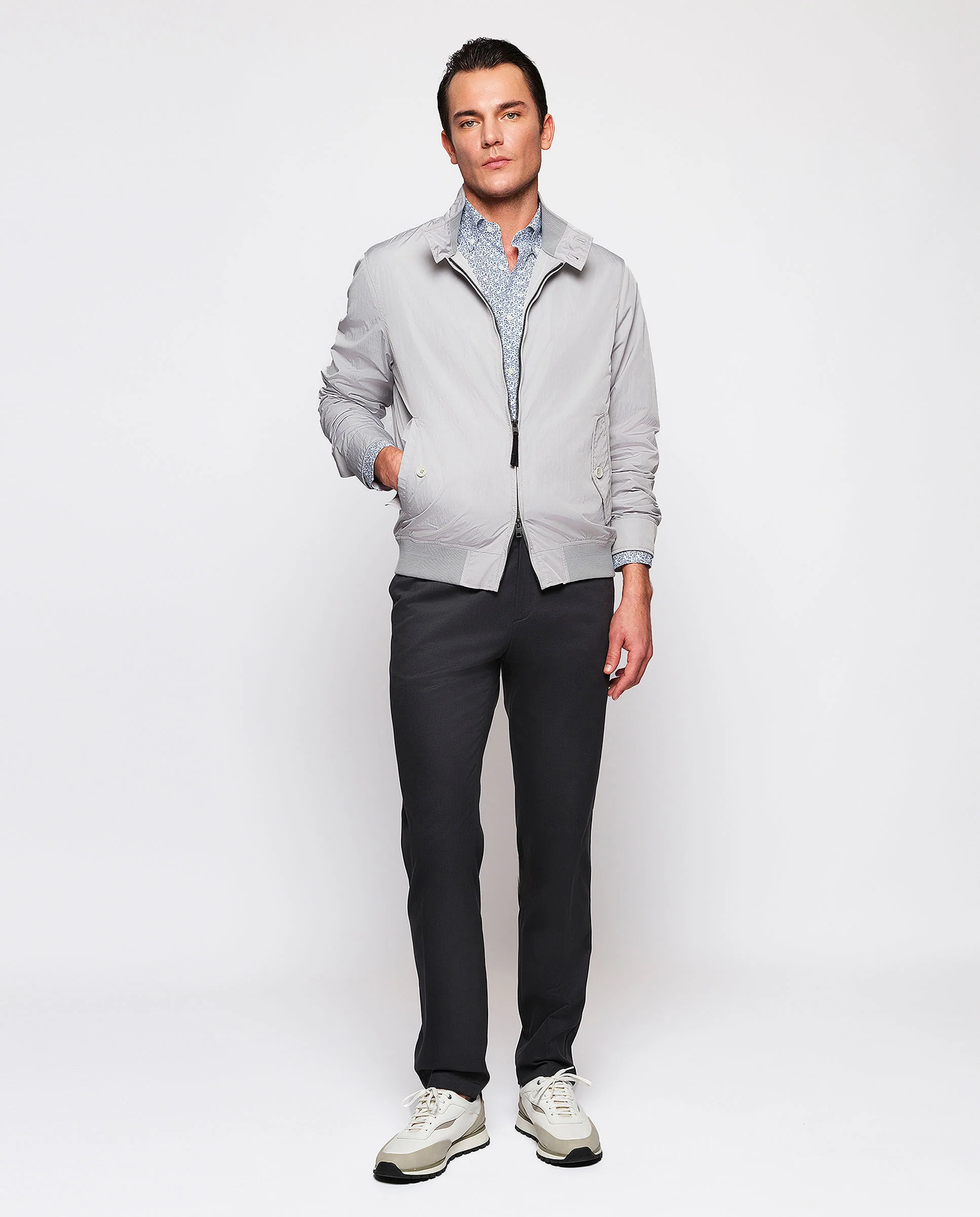 Cazadora Harrington gris claro - Image 3