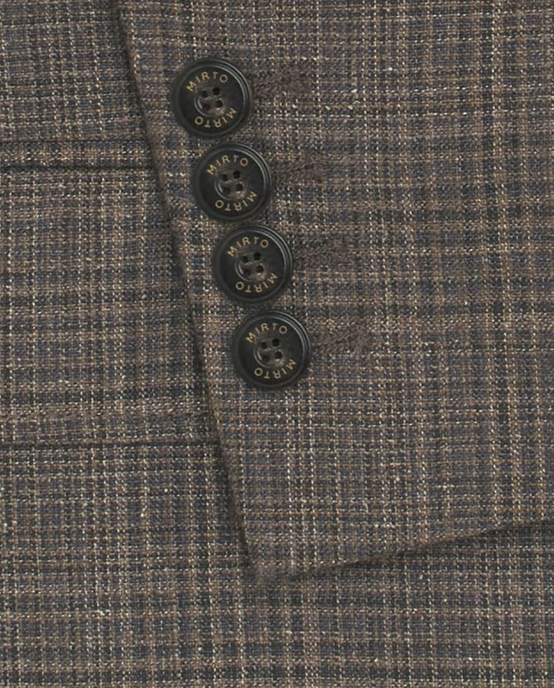 Chaqueta de cuadros marrones - Image 5