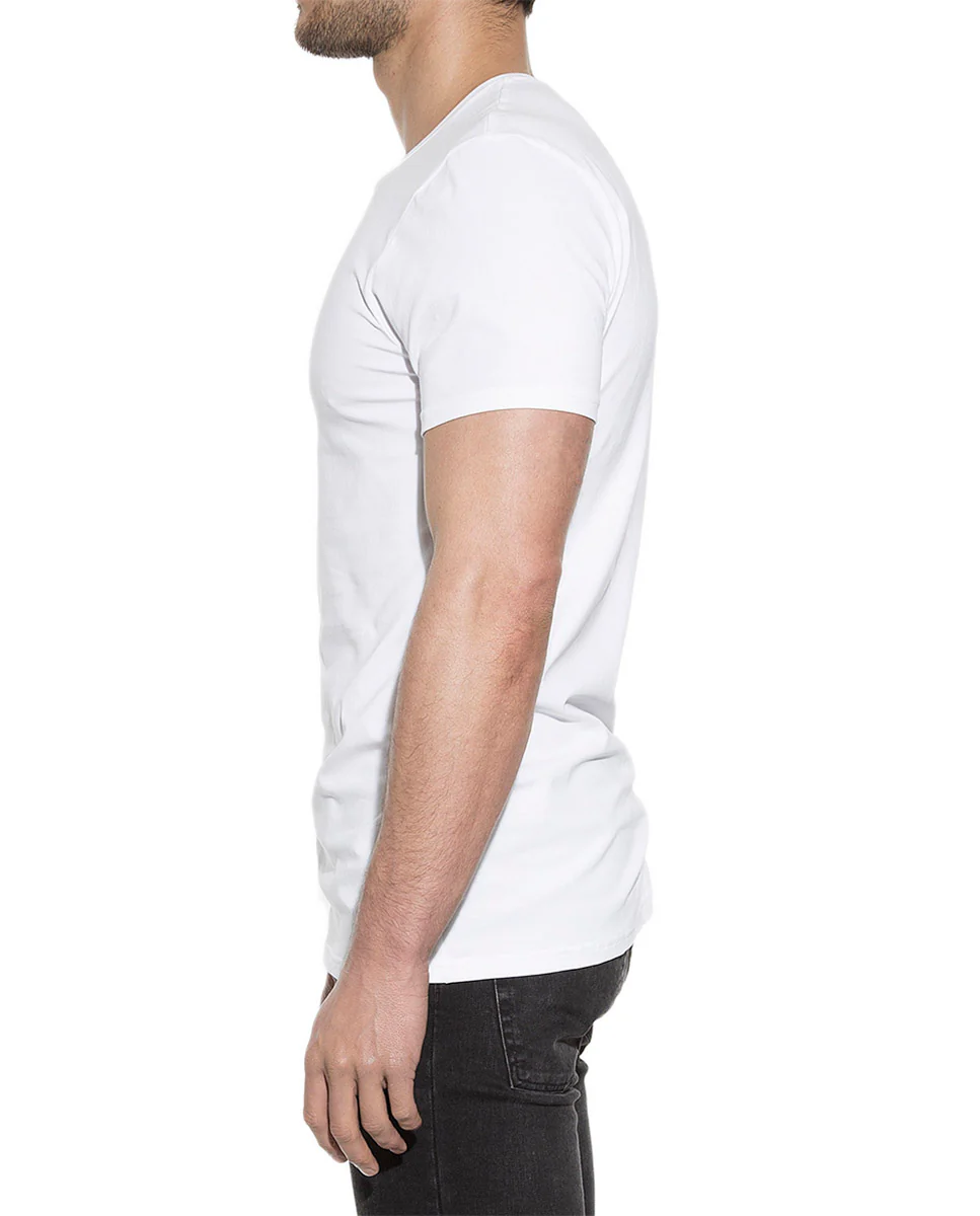 Pack 2 camisetas elásticas cuello caja algodón orgánico blancas - Image 3
