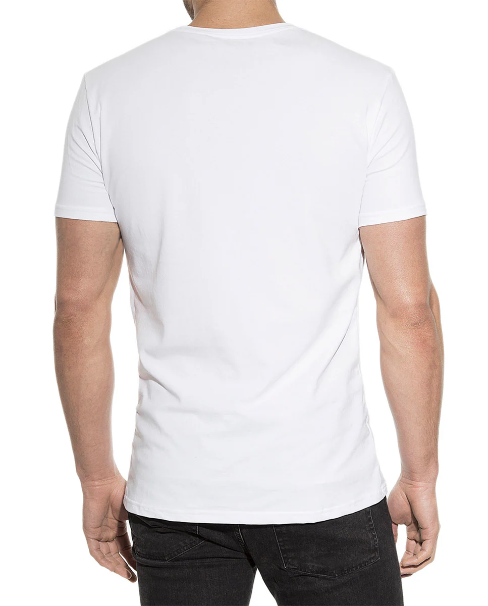 Pack 2 camisetas elásticas cuello caja algodón orgánico blancas - Image 4