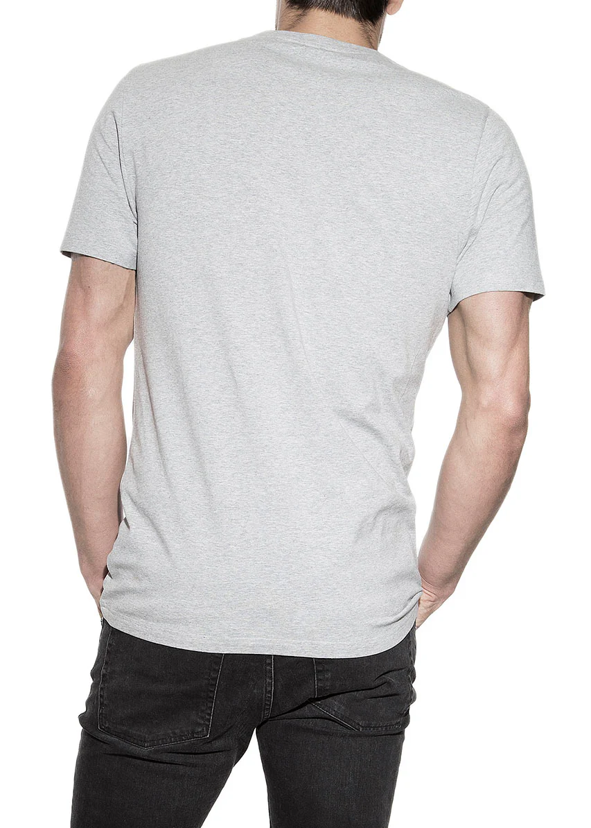 Pack 2 camisetas elásticas cuello caja algodón orgánico gris melange - Image 3