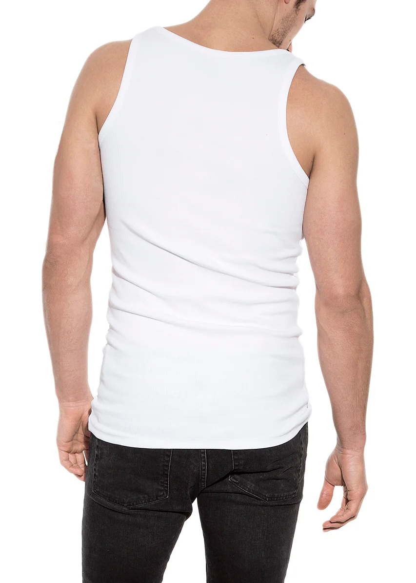Pack 2 camisetas elásticas cuello caja algodón orgánico blancas - Image 3