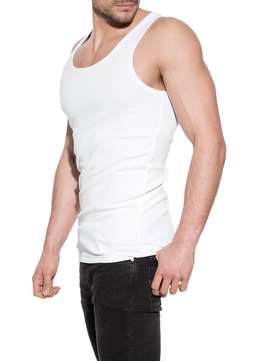 Pack 2 camisetas elásticas cuello caja algodón orgánico blancas - Image 4