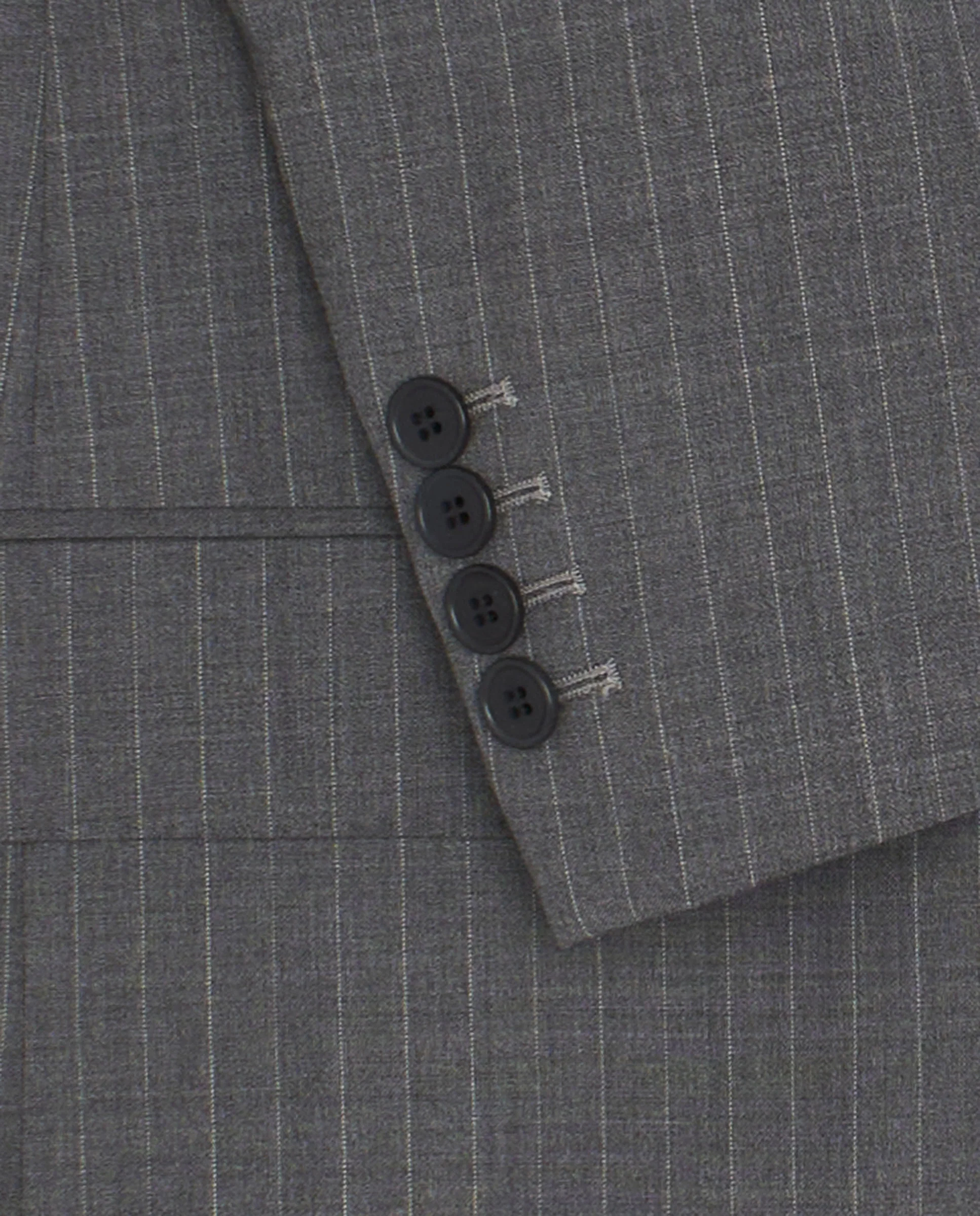 Traje gris de lana raya diplomática - Image 6
