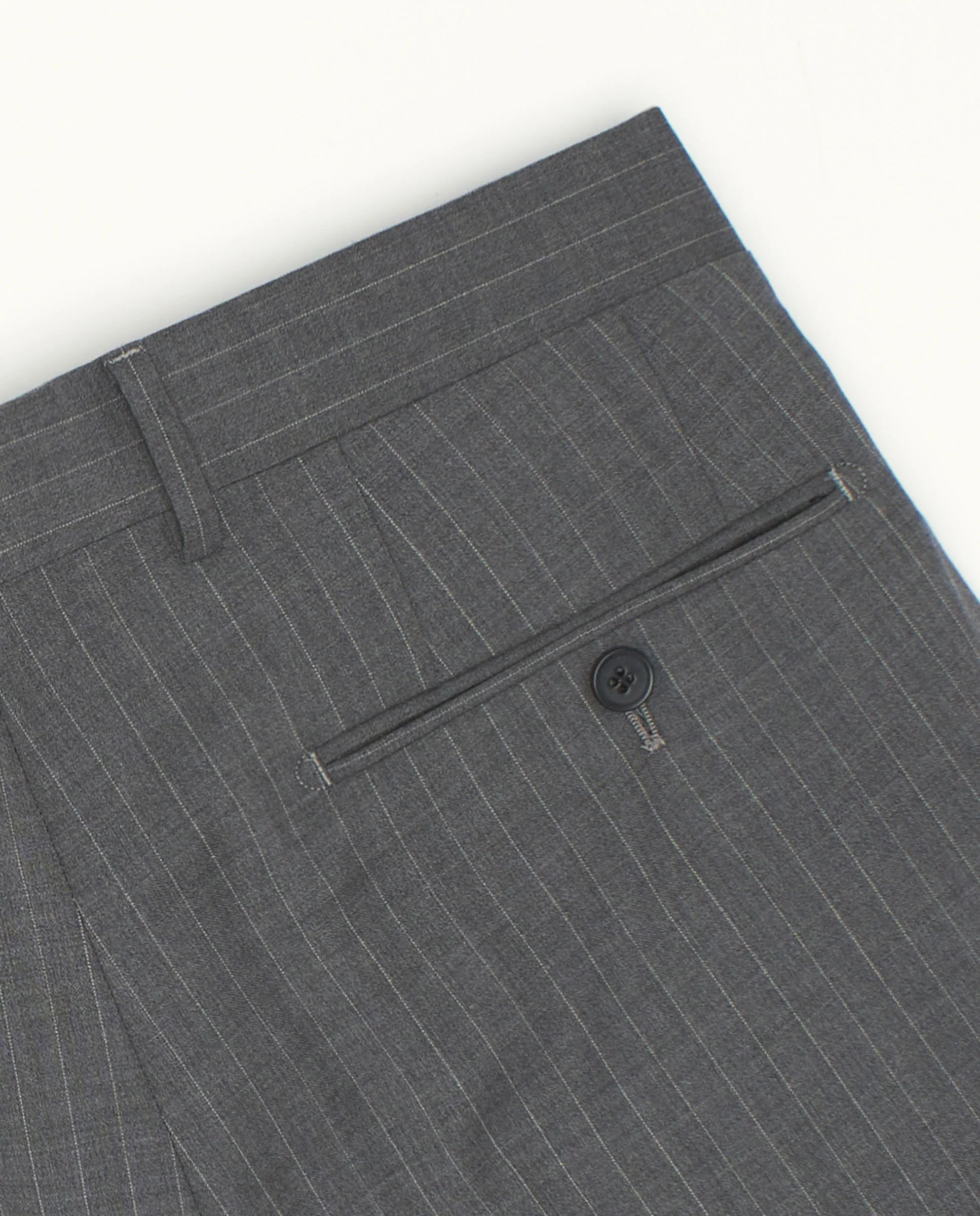 Traje gris de lana raya diplomática - Image 8